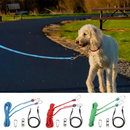 Correas reflectantes para perros, correas giratorias para perros de patio, correas largas de entrenamiento, resistentes al desgaste, cable para exteriores, cable para atar perros.