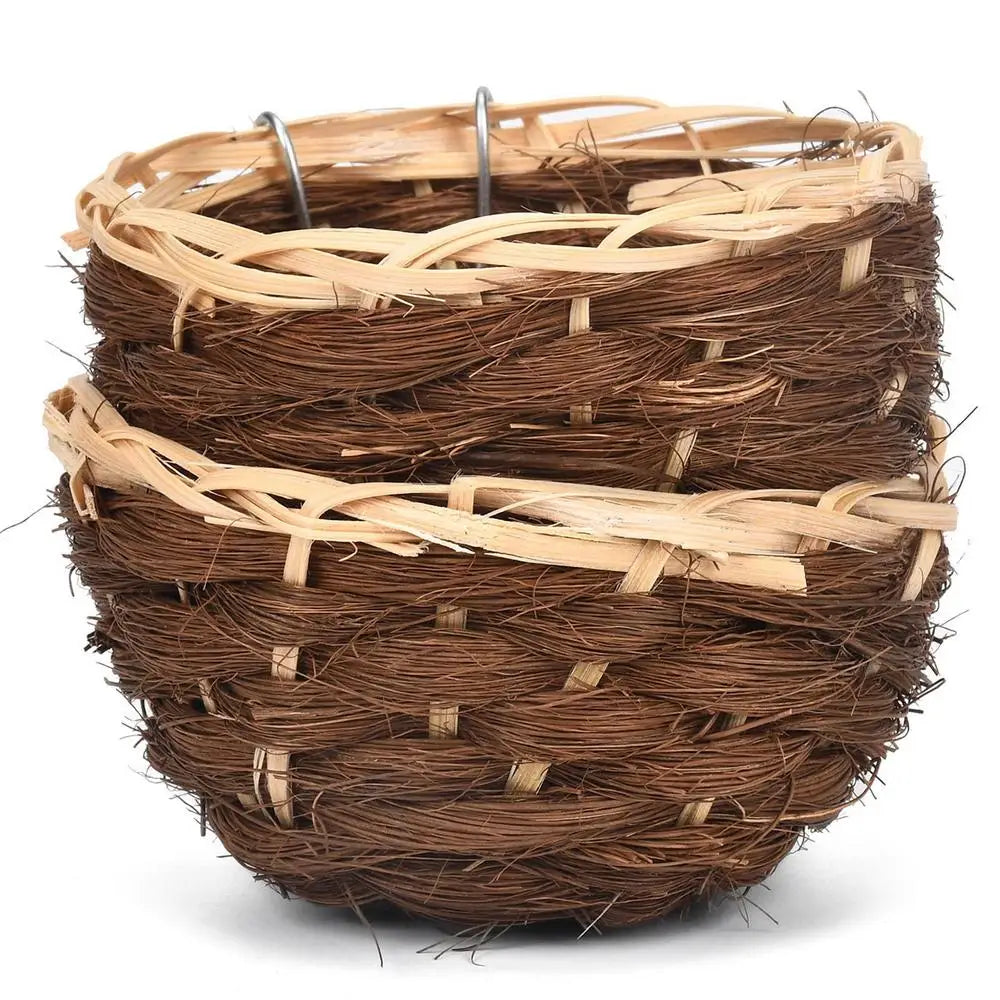 Hand Woven Bird Nest for Outdoors Hummingbird House Hanging Bird House Bird Cage Resting Place Wall-Mounted Outdoor Birdhouse