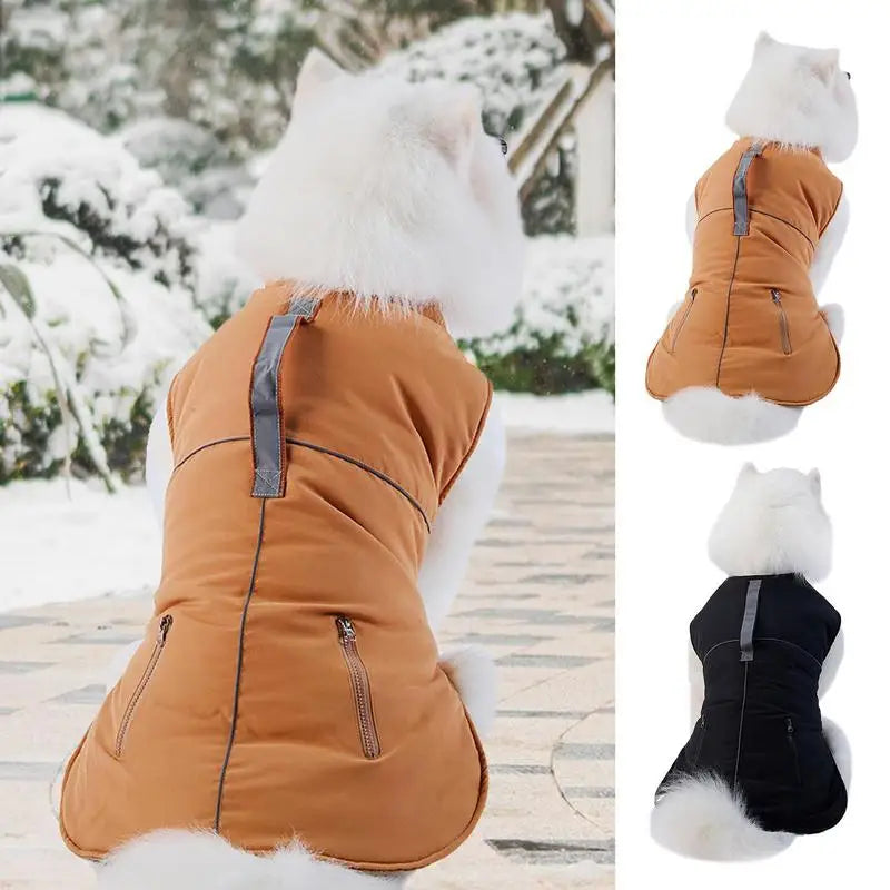 Abrigo de invierno para perros, chaqueta de cuello alto, pijamas para perros, abrigo cálido para perros, conjuntos para cachorros, chaqueta para perros, ropa para perros, abrigos para clima frío.