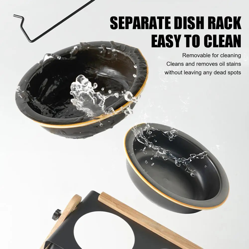 Raised Dog Bowls Camping Cat Feeding Bowl 4 Height Adjustable Camping Dog Bowl For Dogs And Cats Outdoor Camping