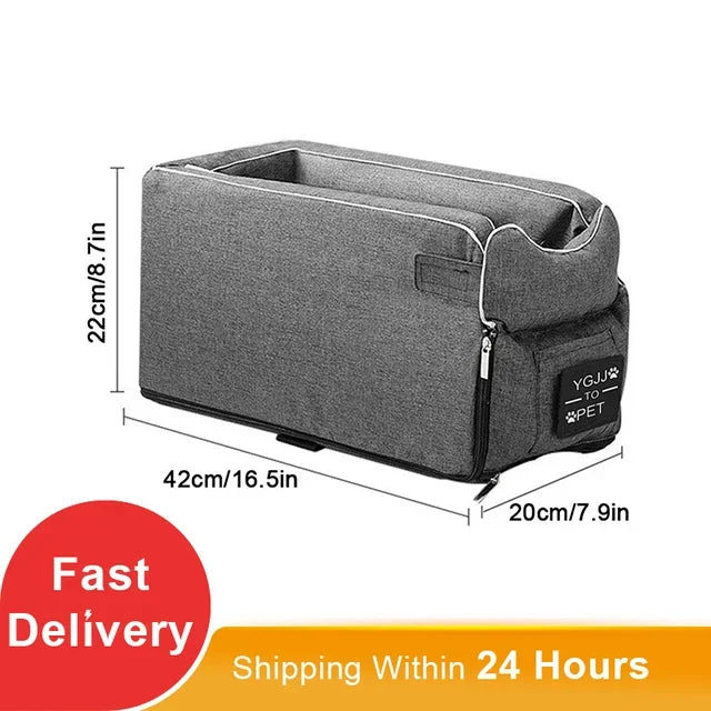 Asiento de Seguridad Portátil para Mascotas – Cama de Viaje para Perros y Gatos