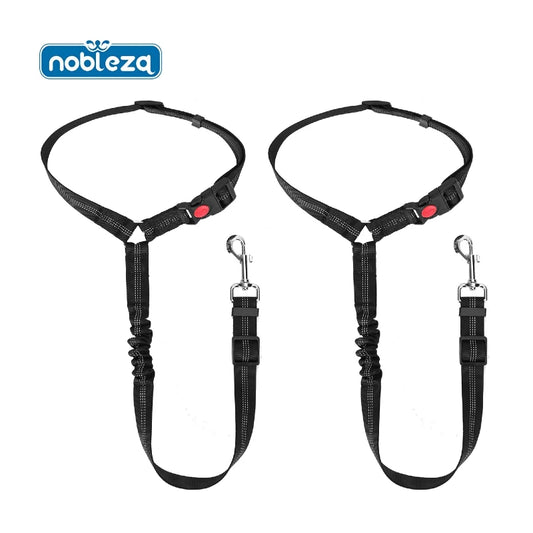 Cinturón de seguridad para coche para perros (2 unidades), arnés para perros con elástico reflectante.