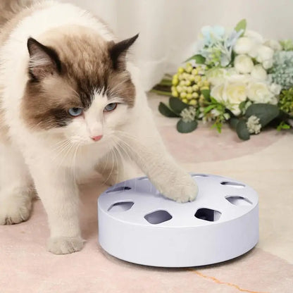 Juguete de plumas para gatos, juguete automático para golpear gatos, juguetes interactivos recargables con 7 agujeros, juguetes para gatitos, juegos para gatos, juguete de plumas