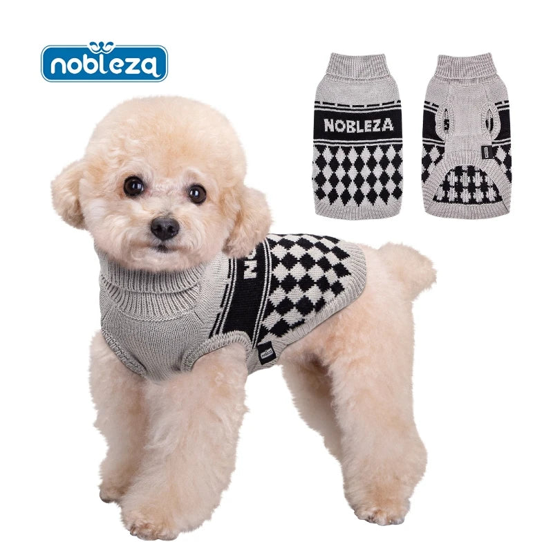 Suéter para perros pequeños, suéter elástico con cuello alto, suéter para perros pequeños