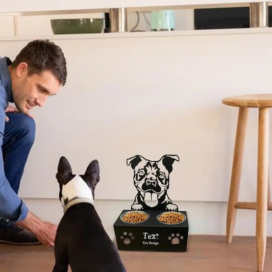 Cuencos para perros de acero inoxidable Novedad Soporte de cuenco de alimentación desmontable Divertidos cuencos portátiles para perros Cuenco creativo de alimentación para mascotas para alimentación