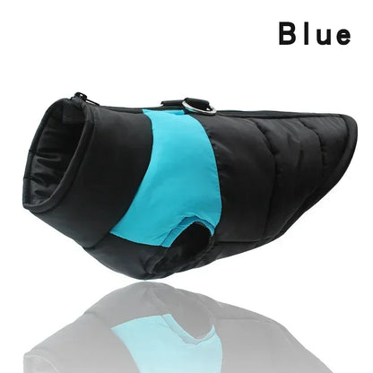 Chaleco impermeable para perros y cachorros, ropa cálida de invierno para perros, chaleco acolchado con cremallera trasera, abrigo para perros pequeños, medianos y grandes.