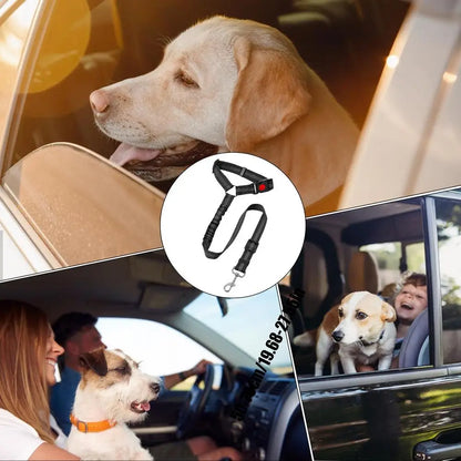 Reposacabezas para perro, cinturón de seguridad para coche, correa de tracción para caminar, correa de entrenamiento para perros de tela de poliéster para perros pequeños y grandes