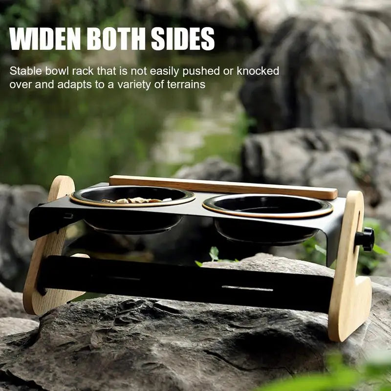 Raised Dog Bowls Camping Cat Feeding Bowl 4 Height Adjustable Camping Dog Bowl For Dogs And Cats Outdoor Camping