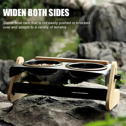 Raised Dog Bowls Camping Cat Feeding Bowl 4 Height Adjustable Camping Dog Bowl For Dogs And Cats Outdoor Camping