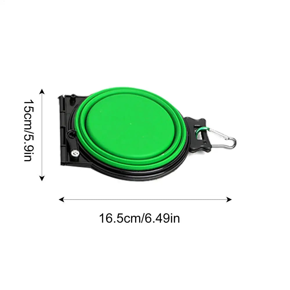 Comedero plegable para perros, comedero doble plegable para perros, comedero lento para mascotas con clips de bloqueo para caminar.