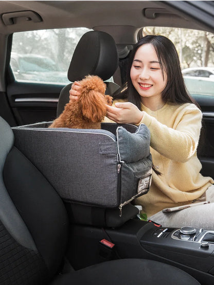 Asiento de Seguridad Portátil para Mascotas – Cama de Viaje para Perros y Gatos