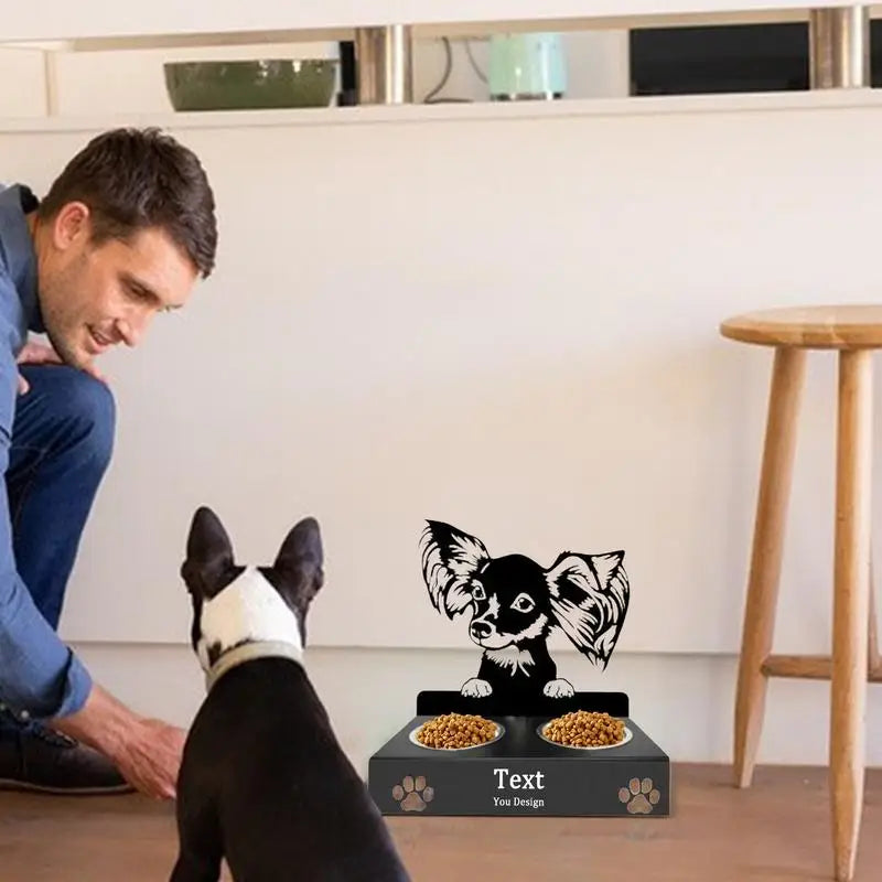 Cuencos para perros de acero inoxidable Novedad Soporte de cuenco de alimentación desmontable Divertidos cuencos portátiles para perros Cuenco creativo de alimentación para mascotas para alimentación