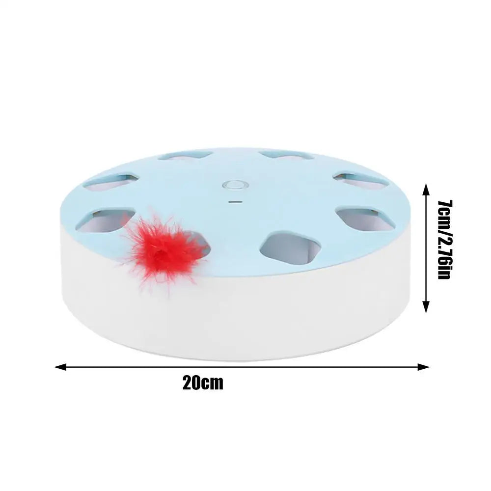 Juguete de plumas para gatos, juguete automático para golpear gatos, juguetes interactivos recargables con 7 agujeros, juguetes para gatitos, juegos para gatos, juguete de plumas