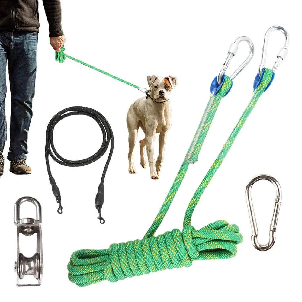 Correas reflectantes para perros, correas giratorias para perros de patio, correas largas de entrenamiento, resistentes al desgaste, cable para exteriores, cable para atar perros.