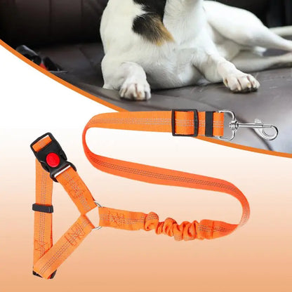 Reposacabezas para perro, cinturón de seguridad para coche, correa de tracción para caminar, correa de entrenamiento para perros de tela de poliéster para perros pequeños y grandes
