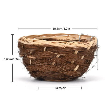 Hand Woven Bird Nest for Outdoors Hummingbird House Hanging Bird House Bird Cage Resting Place Wall-Mounted Outdoor Birdhouse
