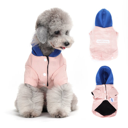 Sudadera con capucha cálida para perros pequeños, gatos y perros, ropa de invierno, abrigo para cachorros, chaqueta rosa