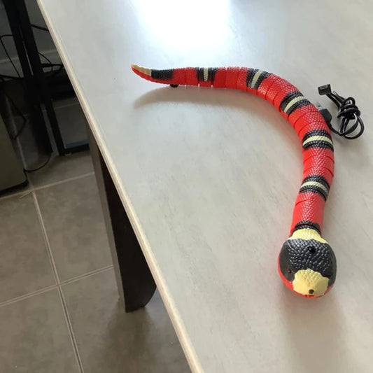 Juguete inteligente para gatos con inducción, simulación de serpiente, accesorios para rascar, broma divertida, juguetes interactivos para niños, regalo para niños