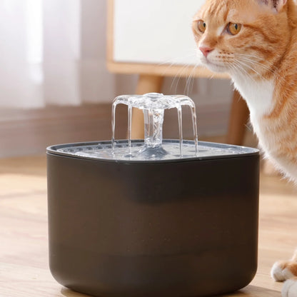 Fuente de agua para mascotas de gran capacidad - Dispensador automático de agua para gatos con kit de grifo, recargable por USB, bajo voltaje, funcionamiento silencioso