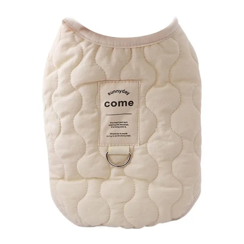 Chaqueta de invierno para perros pequeños, cálida y con orificio para arnés, ideal para clima frío. Chaleco de nieve acogedor para perros pequeños y gatos.