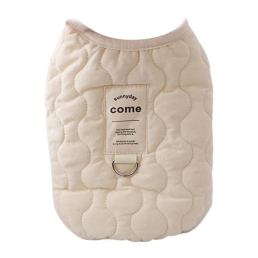 Chaqueta de invierno para perros pequeños, cálida y con orificio para arnés, ideal para clima frío. Chaleco de nieve acogedor para perros pequeños y gatos.