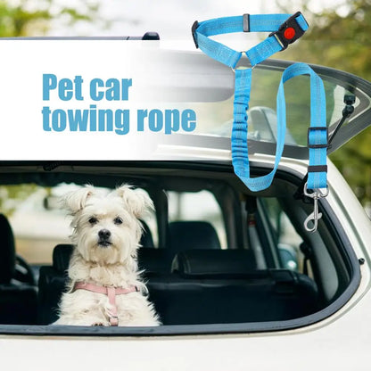 Reposacabezas para perro, cinturón de seguridad para coche, correa de tracción para caminar, correa de entrenamiento para perros de tela de poliéster para perros pequeños y grandes