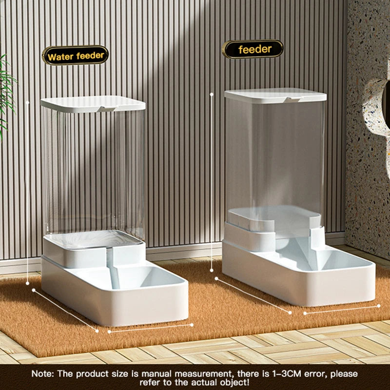 Comedero y dispensador de agua automático para gatos con recipiente de almacenamiento de alimentos por gravedad para gatos y perros