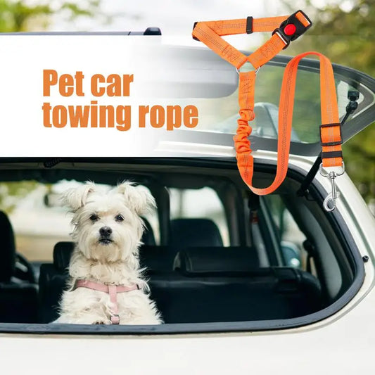 Reposacabezas para perro, cinturón de seguridad para coche, correa de tracción para caminar, correa de entrenamiento para perros de tela de poliéster para perros pequeños y grandes