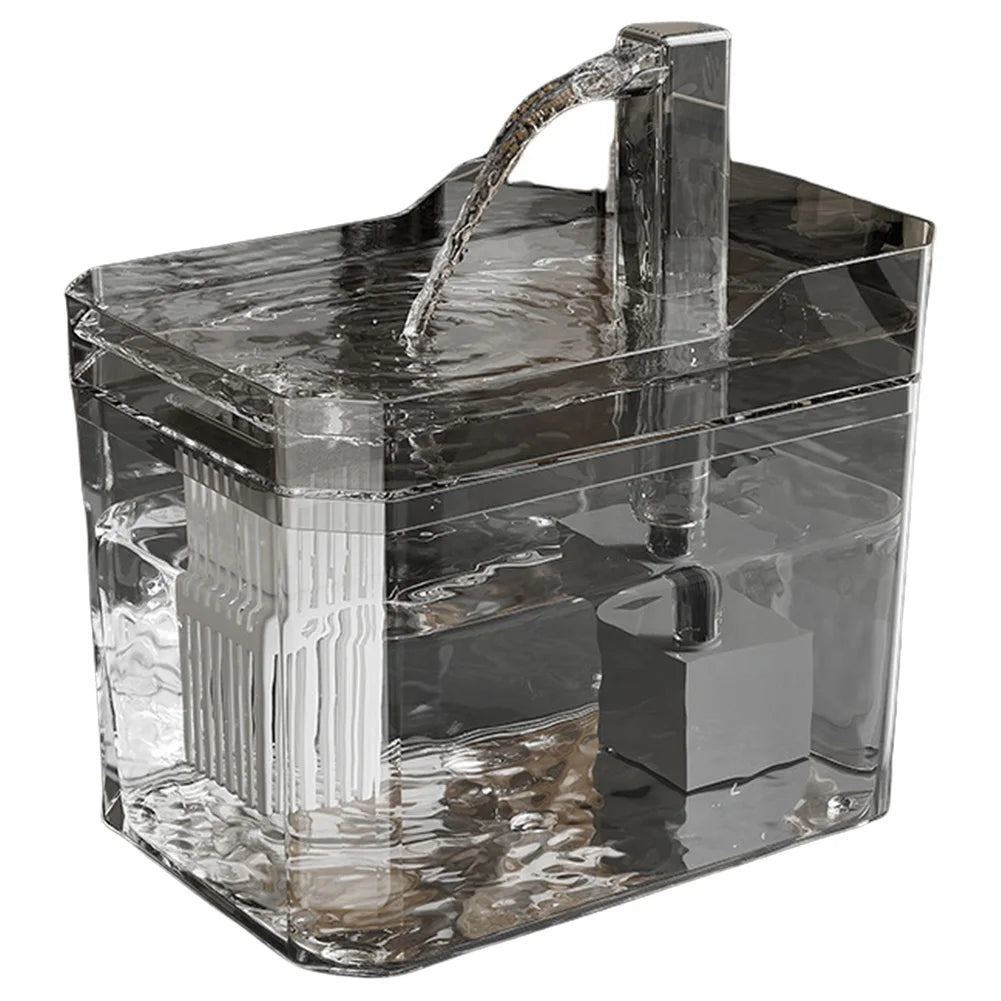 Fuente de agua automática para gatos de 1,5 l con bomba silenciosa, dispensador de agua para perros, USB, anti-quemaduras, fuente para mascotas, fuente para gatos de interior