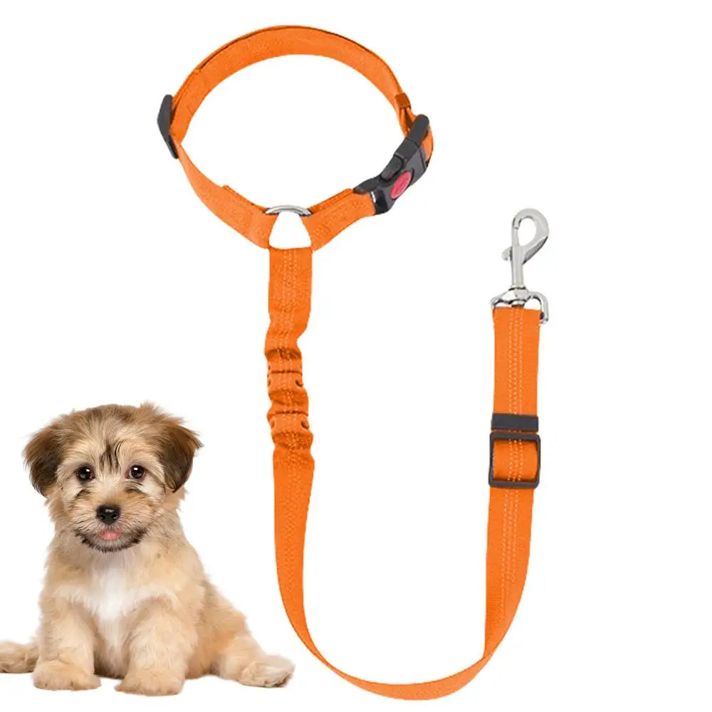 Reposacabezas para perro, cinturón de seguridad para coche, correa de tracción para caminar, correa de entrenamiento para perros de tela de poliéster para perros pequeños y grandes