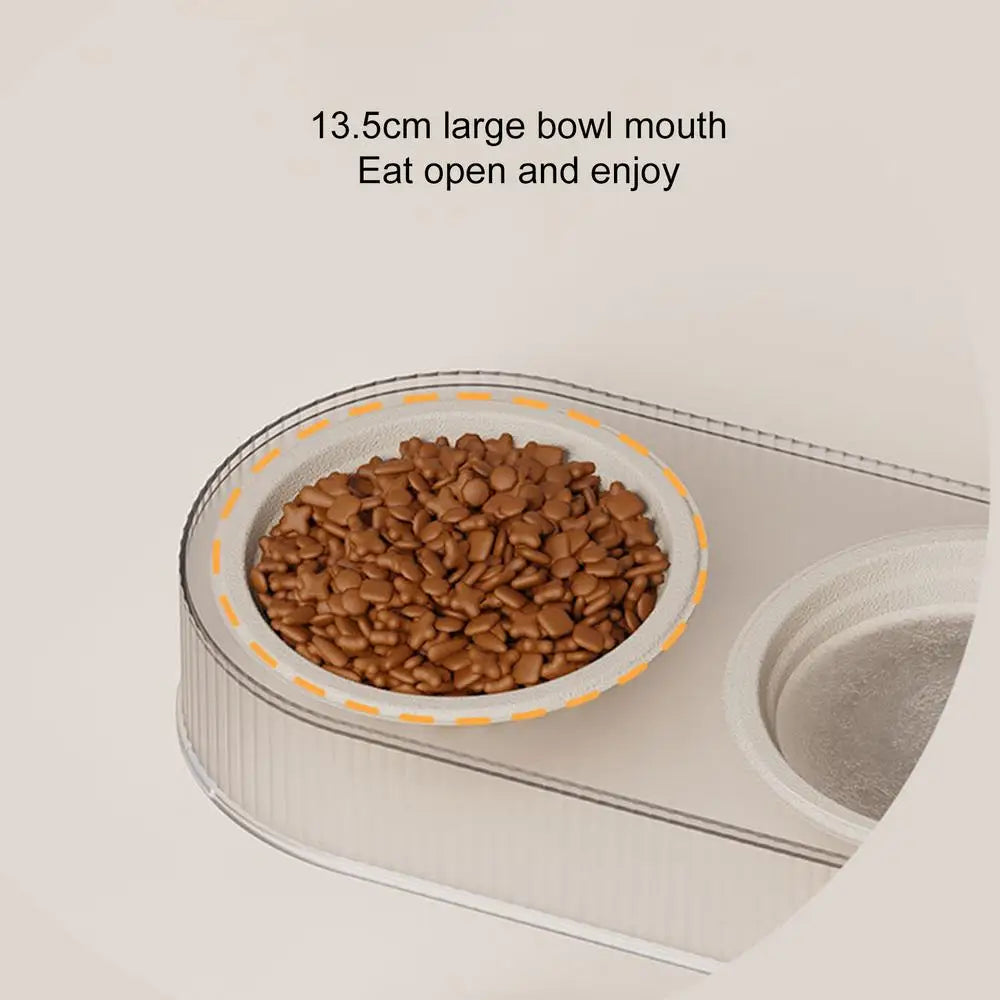 Cat Food And Water Bowl Set Dog Cat Food Water Dishes Set Cat Feeding Bowls Double Cat Bowl 2-in-1 Pet Food And Water Feeder