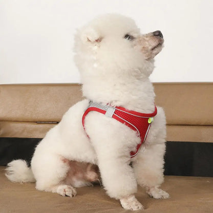 Adjustable Pet Harness Breathable Mesh Pet Vest Harness with Leash Adjustable Buckle for Small Dogs Cats Reflective for Safety