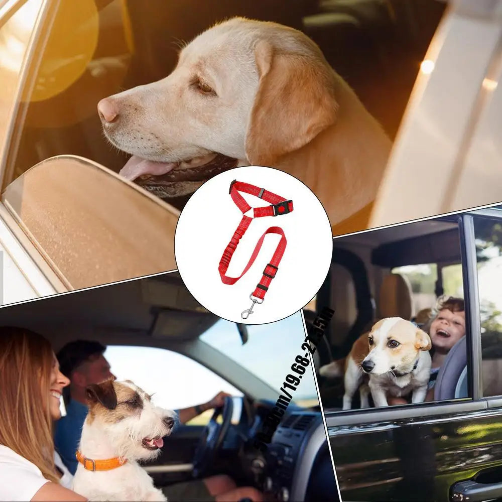 Reposacabezas para perro, cinturón de seguridad para coche, correa de tracción para caminar, correa de entrenamiento para perros de tela de poliéster para perros pequeños y grandes