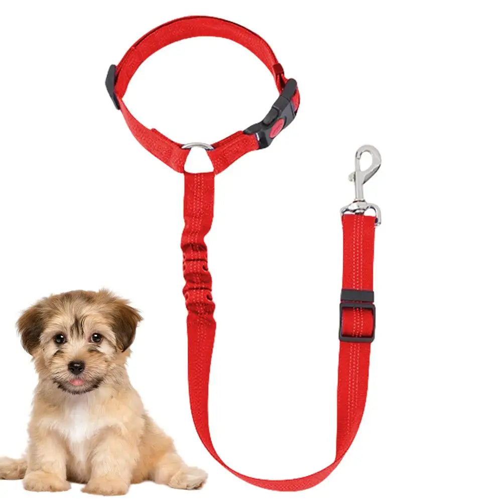 Reposacabezas para perro, cinturón de seguridad para coche, correa de tracción para caminar, correa de entrenamiento para perros de tela de poliéster para perros pequeños y grandes