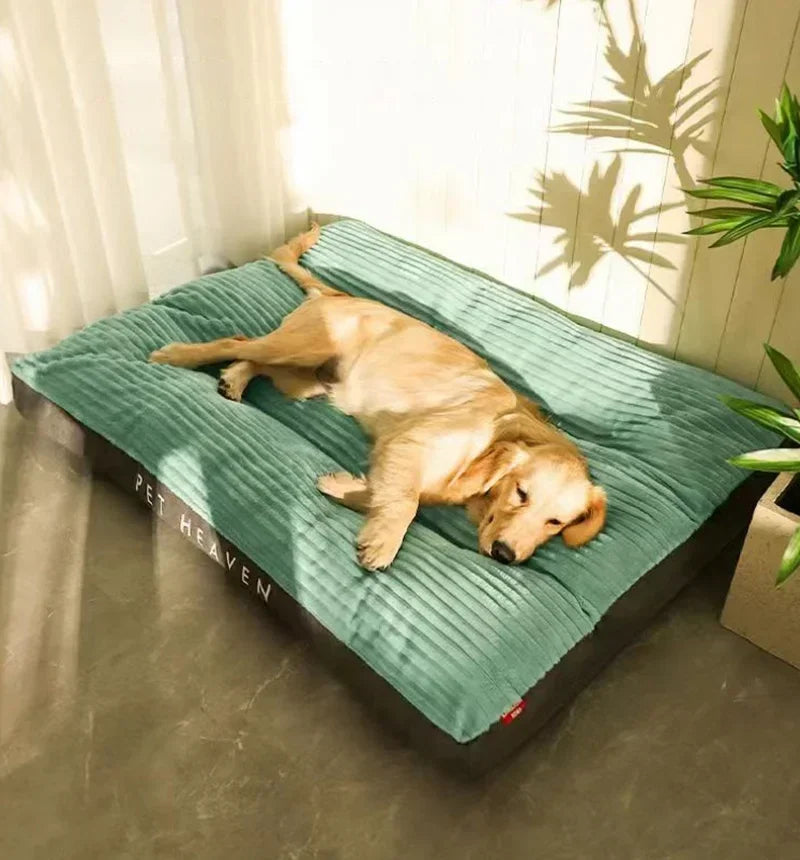Alfombrilla de Corderoy para Perros – Cama de Peluche Lavable y Desmontable para Mascotas