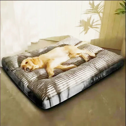 Alfombrilla de Corderoy para Perros – Cama de Peluche Lavable y Desmontable para Mascotas