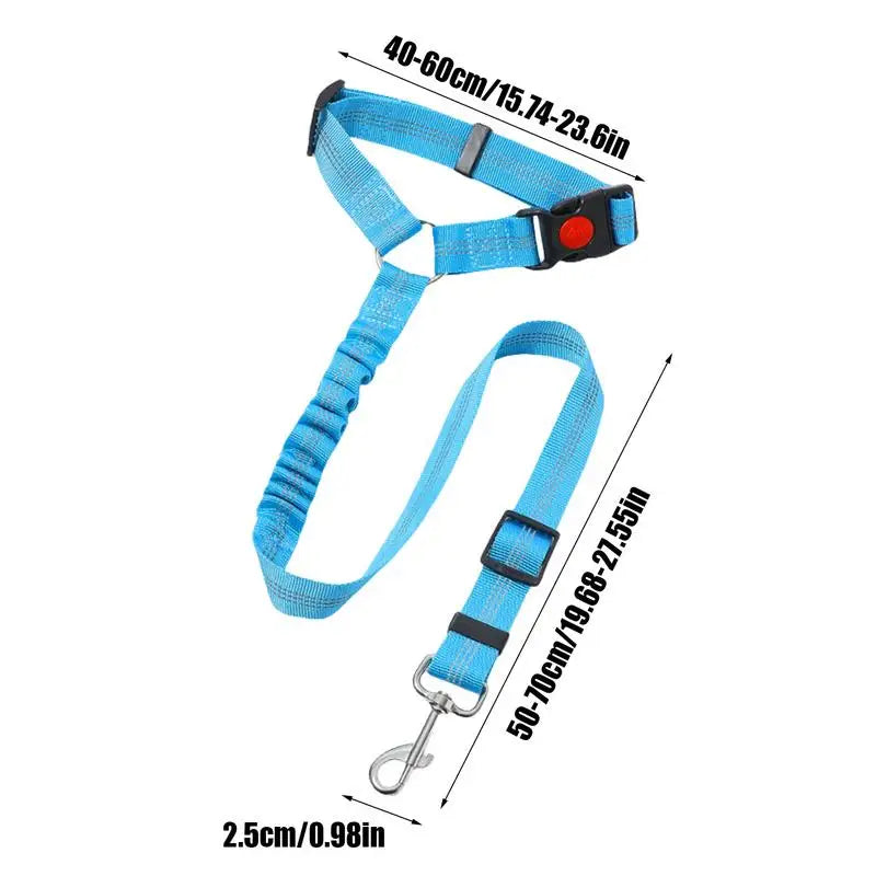 Reposacabezas para perro, cinturón de seguridad para coche, correa de tracción para caminar, correa de entrenamiento para perros de tela de poliéster para perros pequeños y grandes