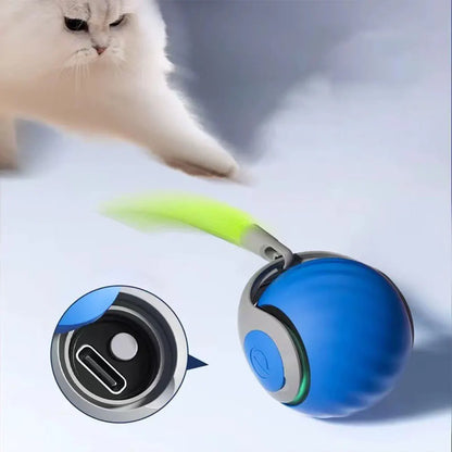 Juguetes para gatos Speedy Tail 2.0, pelota interactiva inteligente de nueva generación (2025), con ajuste de dos velocidades y movimiento