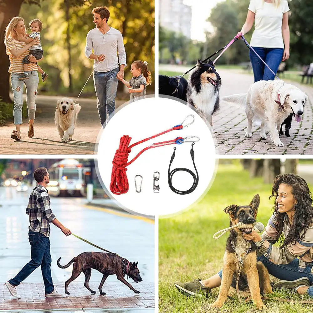 Correas reflectantes para perros, correas giratorias para perros de patio, correas largas de entrenamiento, resistentes al desgaste, cable para exteriores, cable para atar perros.