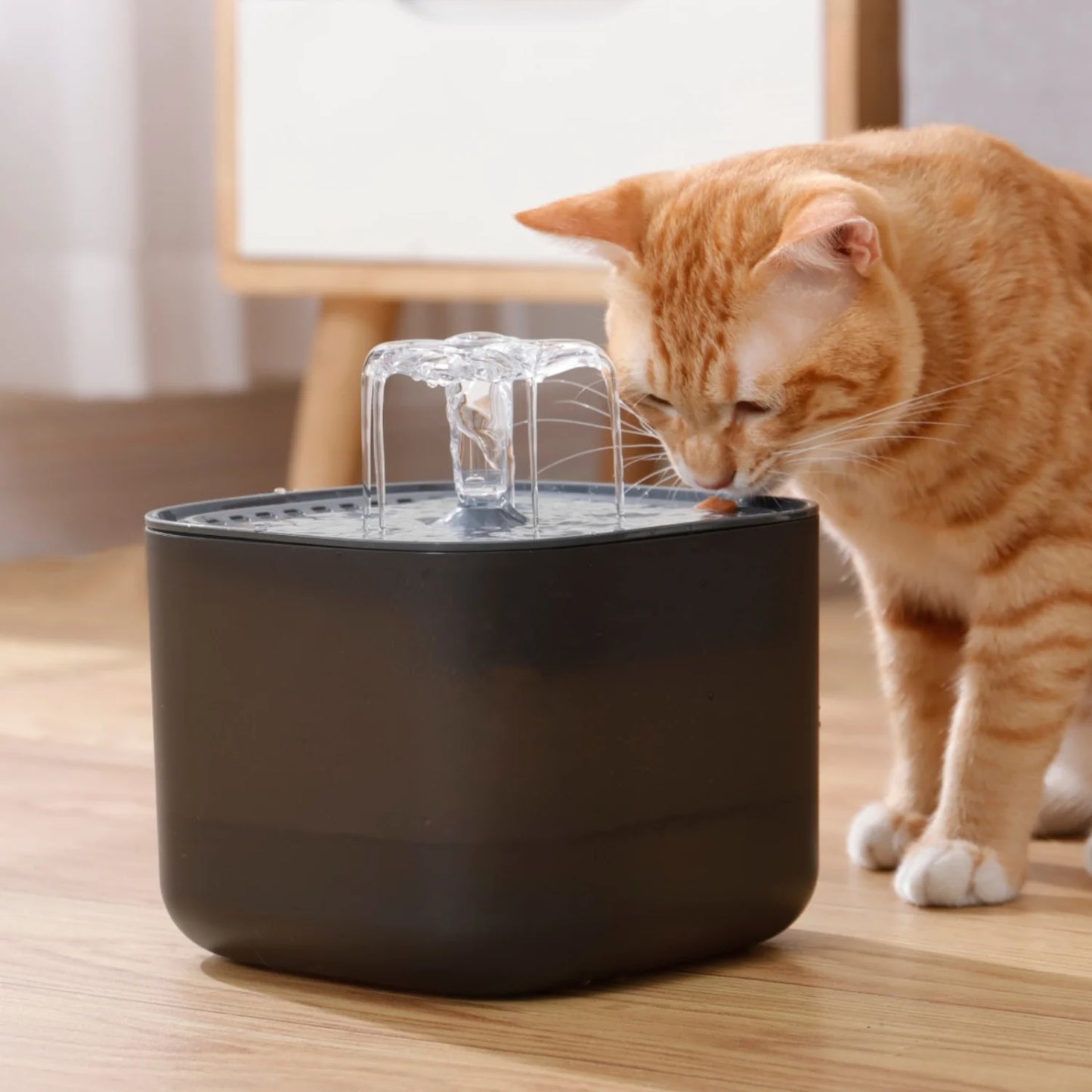 Fuente de agua para mascotas de gran capacidad - Dispensador automático de agua para gatos con kit de grifo, recargable por USB, bajo voltaje, funcionamiento silencioso