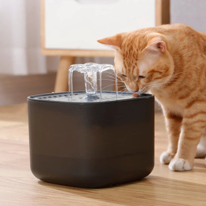 Fuente de agua para mascotas de gran capacidad - Dispensador automático de agua para gatos con kit de grifo, recargable por USB, bajo voltaje, funcionamiento silencioso