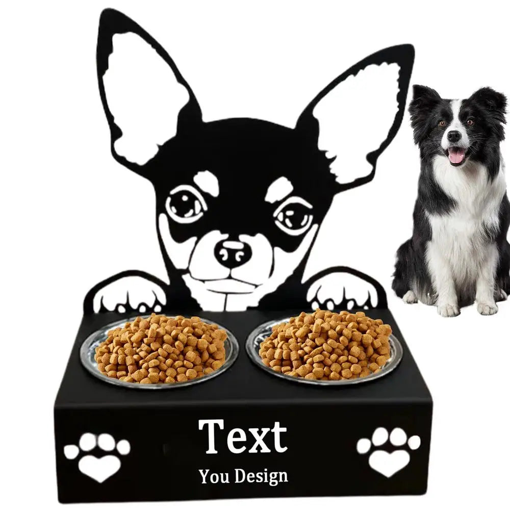 Cuencos para perros de acero inoxidable Novedad Soporte de cuenco de alimentación desmontable Divertidos cuencos portátiles para perros Cuenco creativo de alimentación para mascotas para alimentación