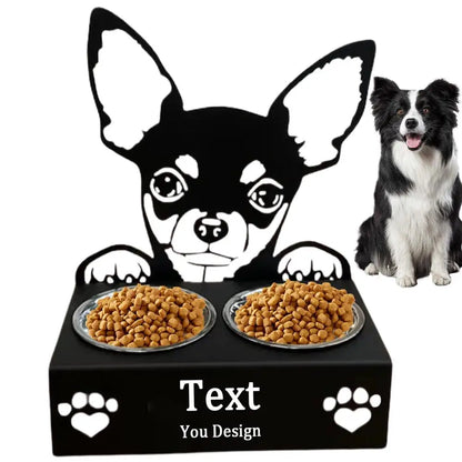 Cuencos para perros de acero inoxidable Novedad Soporte de cuenco de alimentación desmontable Divertidos cuencos portátiles para perros Cuenco creativo de alimentación para mascotas para alimentación
