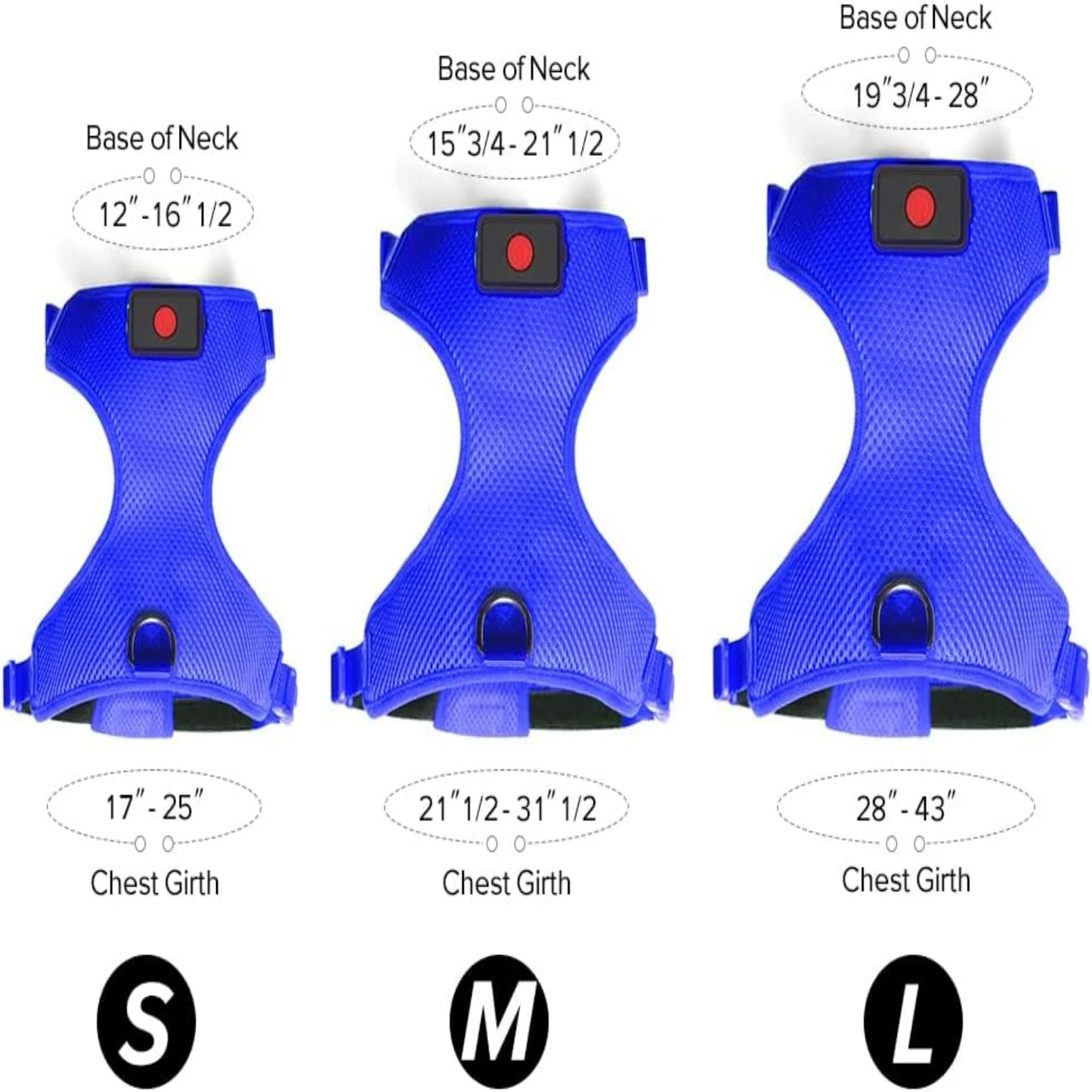 Arnés para perros con luz LED azul reflectante y brillante