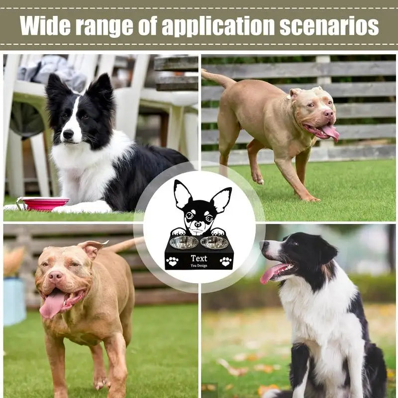 Cuencos para perros de acero inoxidable Novedad Soporte de cuenco de alimentación desmontable Divertidos cuencos portátiles para perros Cuenco creativo de alimentación para mascotas para alimentación