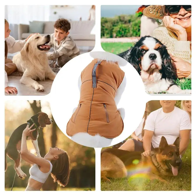 Abrigo de invierno para perros, chaqueta de cuello alto, pijamas para perros, abrigo cálido para perros, conjuntos para cachorros, chaqueta para perros, ropa para perros, abrigos para clima frío.