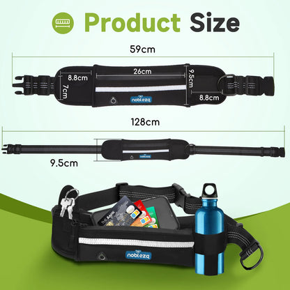 Correa elástica de bolsillo para perros, manos libres, correa retráctil con doble cuerda elástica.