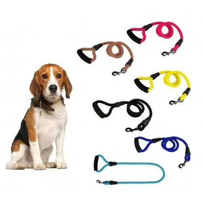 Correa para perro de nailon, tamaño mediano, 120 cm, mosquetón negro