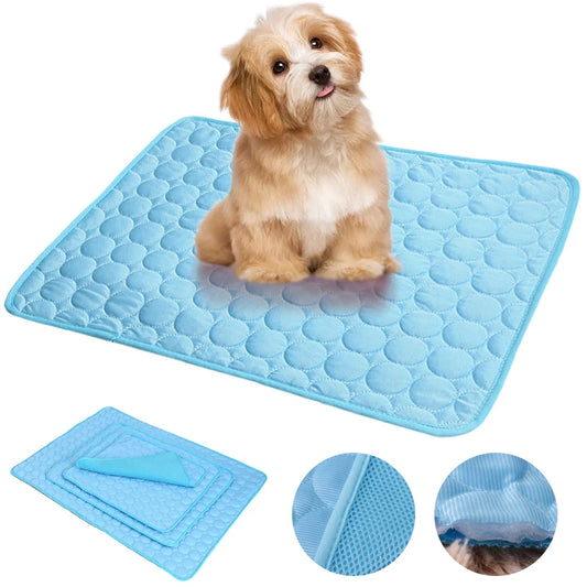 Alfombrilla Refrescante para Perros y Gatos – Manta Transpirable de Verano Lavable para Coche, Sofá o Suelo
